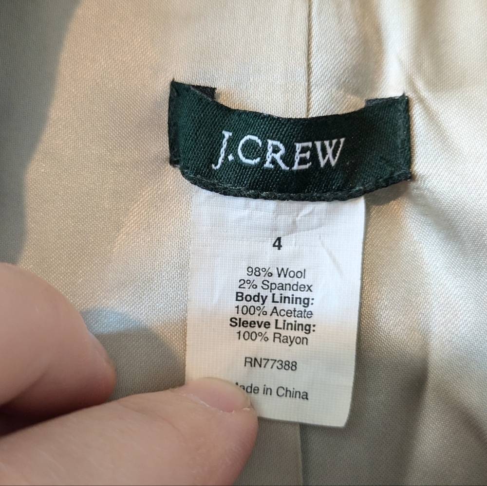 J. Crew Dark Grey Schoolboy Blazer Size 4 - Picture 6 of 7